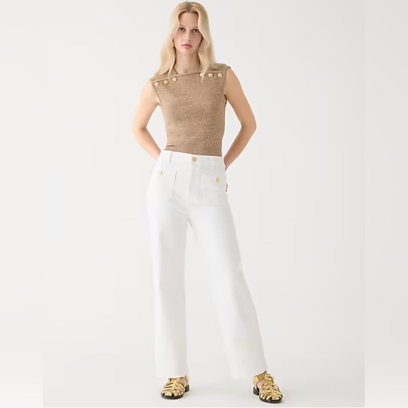 J. Crew Sailor slim wide-leg jean in white • multiple sizes • BX940 - Picture 2 of 11